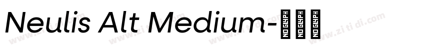 Neulis Alt Medium字体转换